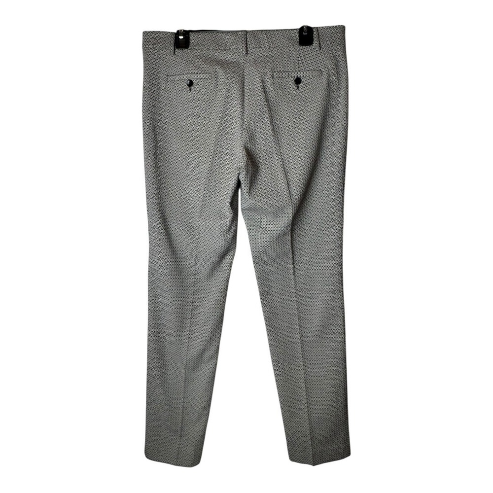 Etro Pants Women 10 Black Ivory Jacquard Geometric Print Trousers Luxury Preppy‎ - Picture 2 of 9
